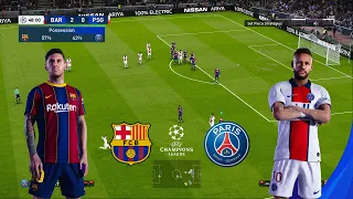 PES 2021 - Barcelona vs PSG | UEFA Champions League UCL| PC