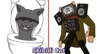 😂Cat Memes: Skibidi Toilet Cat and TV MAN Dog (updated) 😅 Funniest Trending Funny Animals 😹