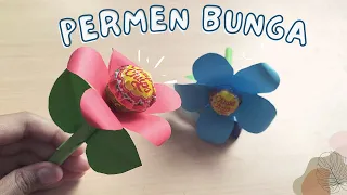 Kreasi Membuat Permen Bunga Origami Mudah - Flower Candy