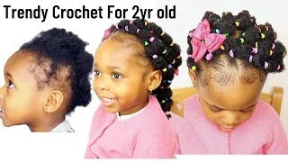 Easy Trendy Crochet Bubbles For Kids With Very Short Hair.Hairstyle for kids/toddlers for short Hair