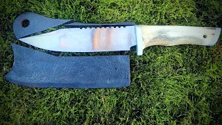 Making a Knife from a Rusty Meat Cleaver