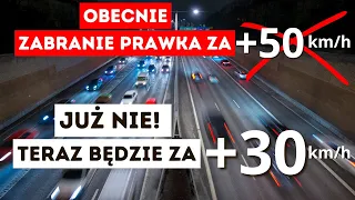 Teraz stracisz prawko za przekroczenie o 30 km/h