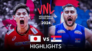 🇯🇵 JAPAN vs SERBIA 🇷🇸 | Highlights | Men's VNL 2024