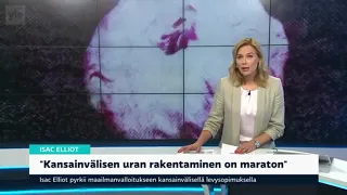 Isac Elliot in the Finnish tv news