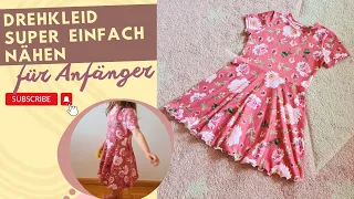 30 min  Drehkleid nähen ✂ ohne Schnittmuster ✂ nähen für Anfänger