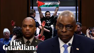 US defence secretary says 'no evidence' of Gaza genocide following protests inside Senate