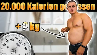 DER TAG nach der 20.000 KALORIEN CHALLENGE I Wie viel habe ich zugenommen? 🤔⚖️