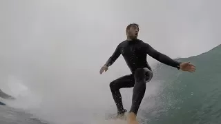 Surfing at Tolcarne Beach - September 2017