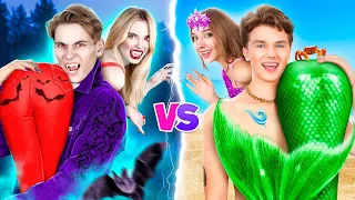 Casal de Sereias vs Casal de Vampiros! Transformação Extrema de Vampira em Sereia