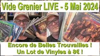 Vide grenier LIVE du 5 mai ! Incroyable je rentre des Vinyles 33T à 1€ !