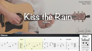 (FREE TAB) Kiss the Rain - Yiruma | Fingerstyle Guitar | TAB + Chords + Lyrics