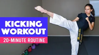 20-min Kicking Combination At-Home Workout | Taekwondo Follow-Along Routine