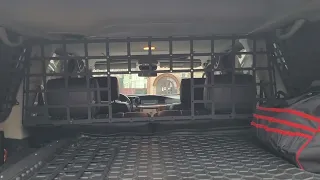 Установка молле-органайзера защиты окон и перегородки в багажник Nissan Patrol Y61