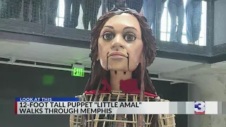 12-foot-tall Little Amal puppet in Memphis