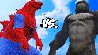 SPIDER GODZILLA VS KING KONG - MONSTER BATTLE