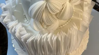 Wafer paper Engagement Cake