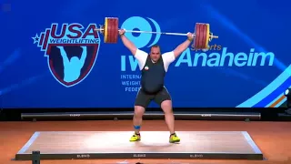 Lasha Talakhadze – 220 kg Snatch - WORLD RECORD - 2017  | Anaheim USA Weightlifting