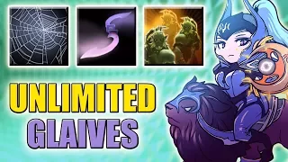 Unstoppable Luna Moon Glaives Spam [Juxtapose + Moon Glaive + Spin Web] Dota 2 Ability Draft