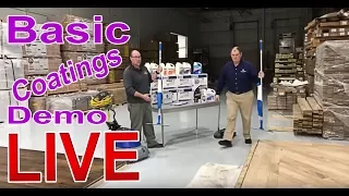 Basic Coatings Hardwood Floor Products LIVE Demo | Cleaner, Bonding, Finish