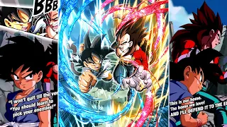 NEW GOKU (GT) & SSJ4 VEGETA LR - Global Super Attacks - Standby & Finish Skills! DBZ Dokkan Battle