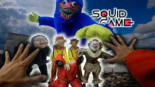 SQUID GAME RESCUE MY BROTHERS || ESCAPE FROM HUGGY WUGGY and CLOWNS || PARKOUR POV CHESE ( THE END )