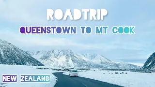 Winter Driving on South IsLand New Zealand / Queenstown - Mt Cook  -  Lake Tekapo