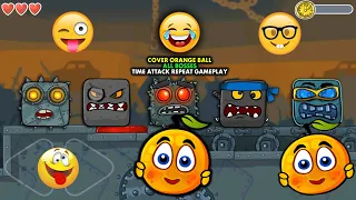 Red Ball 4 - Cover Orange Ball - All Bosses - New Update - Time Attack Repeat Gameplay Volume 1-5