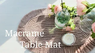 ENG) Macrame Table Mat/Oval mat mat /마크라메 테이블 매트 타원 매트