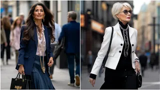 Fashion After 60, 70. How they dress. Old money aesthetic. London street fashion.