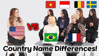 American was shocked by Country Name Difference all over the world!!
