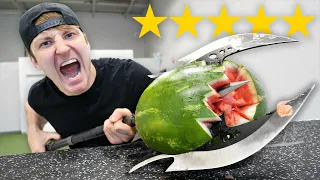 I Bought The BEST Rated WEAPONS On Amazon!! (5 STAR vs 1 STAR)
