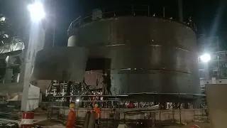 Erection of shell plate in tank