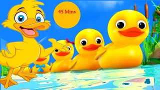 Five Little Ducks | Best Kids Songs & Nursery Rhymes | 45 Mins | Baby Songs