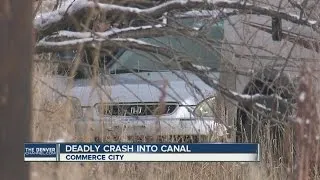 1 dead after vehicle rolls, lands in canal in Commerce City