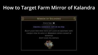 [3.22] How to Target Farm Mirror of Kalandra - How Rare are Mirrors?