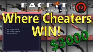 Faceit Refused To Ban a Cheating Rank 10 with $3000 Inventory!