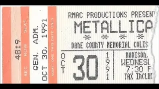 Metallica Black Album Wherever We May Roam Tour 10/30/1991 Madison Wi