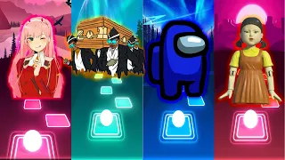 2 Phut Hon vs Coffin Dance vs Squid Game vs Among Us  - Tiles Hop EDM Rush