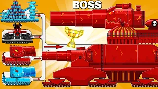 MEGA BOSS: DORA FIRE vs MEGA TANK - Cartoons about tank/Nina tank cartoon