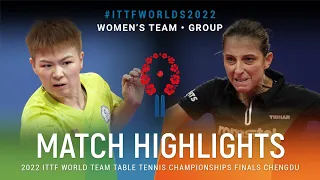 Highlights | Chen Szu-Yu (TPE) vs Elizabeta Samara (ROU) | WT Grps | #ITTFWorlds2022