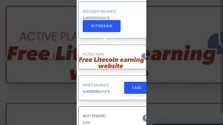 Free Litecoin mining website { No Minimum Withdrawal  } Free Litecoin earning site today