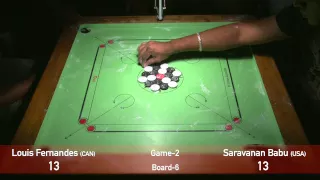 US OPEN 2015 Carrom Championship Singles Finals Game2