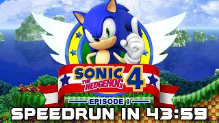 Sonic 4 Episode 1 - All Emeralds speedrun in 43:59