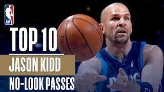 Jason Kidd's Top 10 Career NBA No Look Assists!