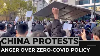 Protests break out in China as anger mounts over 'zero-Covid' policy