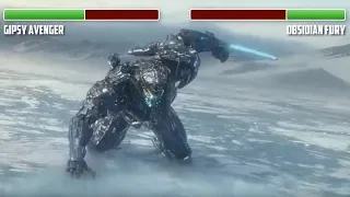 Gipsy Avenger vs. Obsidian Fury WITH HEALTHBARS | HD | Pacific Rim: Uprising