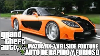 Mazda RX 7 Veilside Fortune de Han Auto de Rapido y furioso reto en Tokio GTA V online