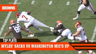 Myles Garrett's Sacks vs Washington Mic'd Up | Cleveland Browns