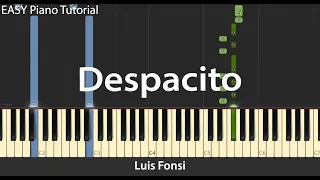 Luis Fonsi - DESPACITO ft. Daddy Yankee l EASY Piano Tutorial