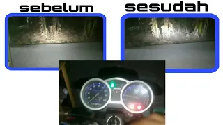 LIHAT PERBEDAANNYA.!! Cara Pasang rilay lampu motor biar nyala lebih terang